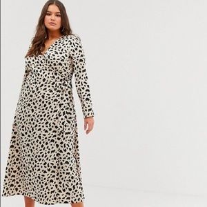 ASOS Design Curve Wrap Maxi in Leopard